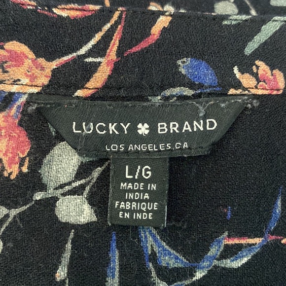 Lucky Brand Smocked Floral Top - Picture 9 of 12